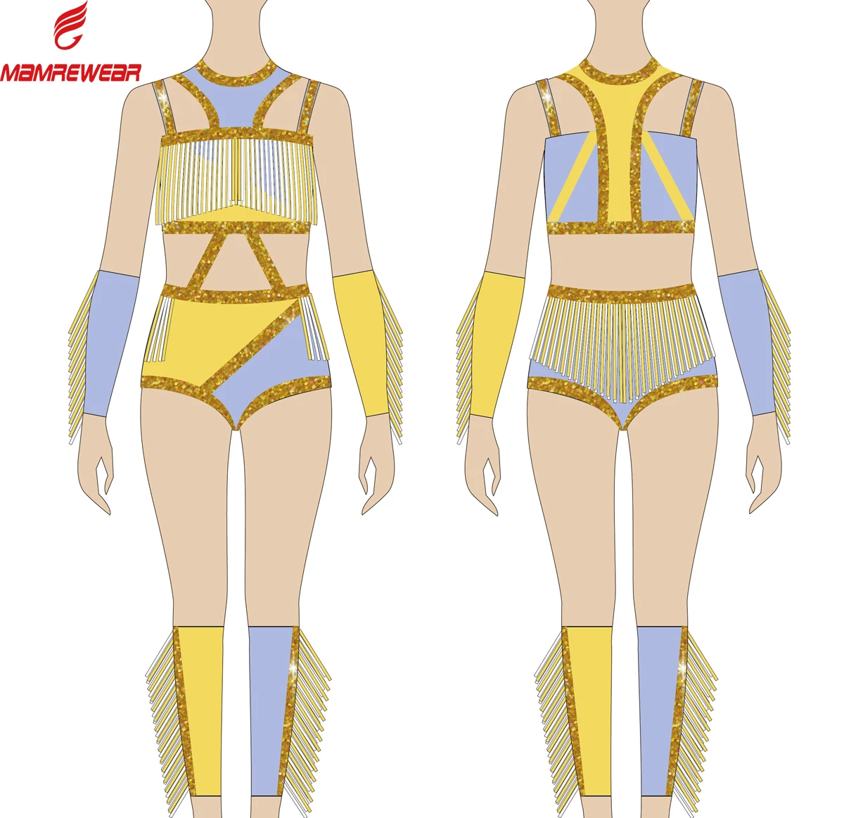 Custom Girl OEM Competition Training Team Performance Wear Cheerleading Dancewear Majorette Uniform Dance