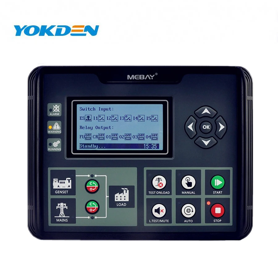 Панель управления генератором Mebay с ЖК-дисплеем 3,5 дюйма, контроллер генератора DC52D MKII AMF