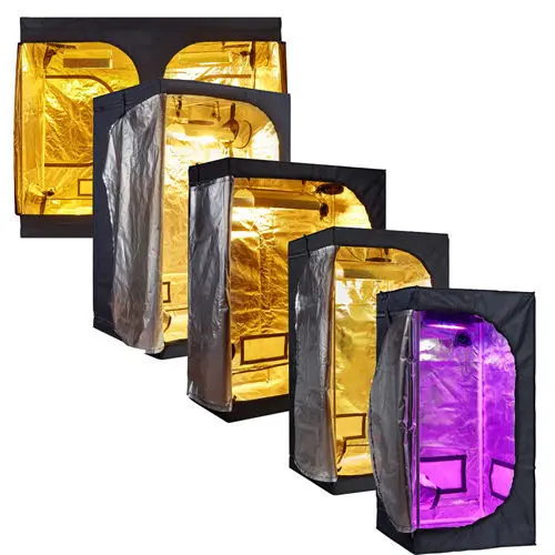 Factory Hydroponic 1680D Mylar 2 In 1  Gorilla Grow Tent With Complete Kit For Mash Room Seeding Weed In Corner Black