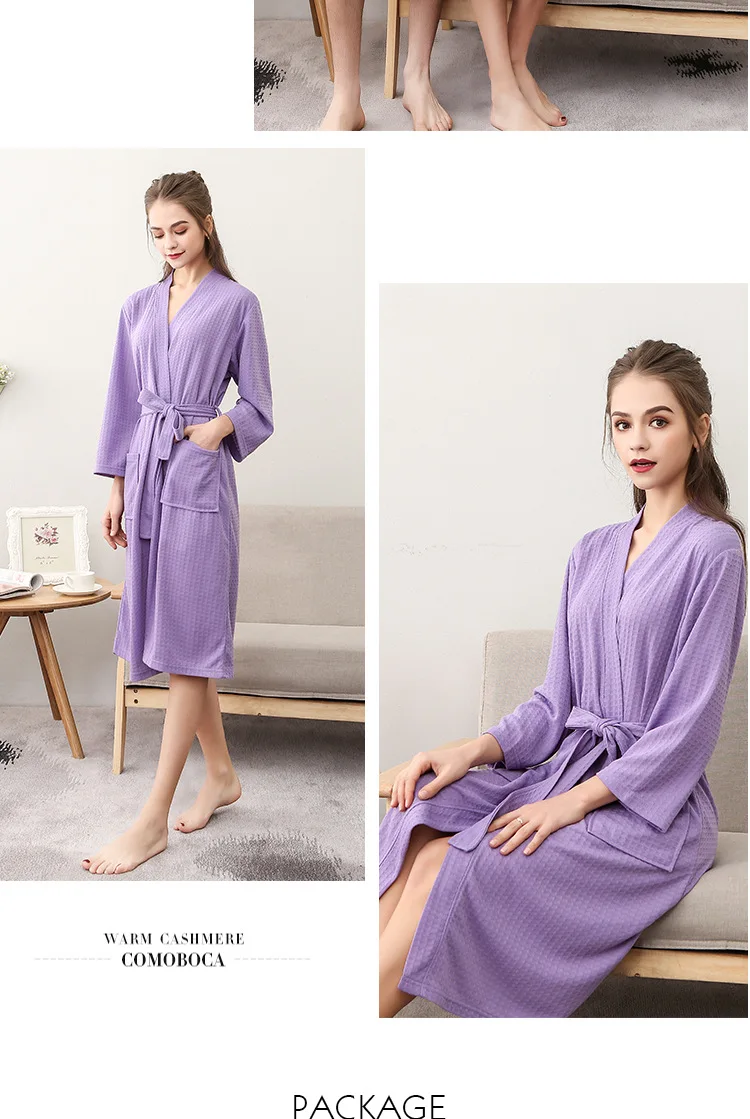 Wholesale Luxury Waffle Hotel Customize Robe Spa