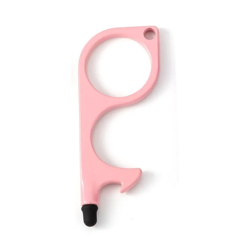 Self Defense Keychain Safety Key Chain Key Door Tool Touchless Keys Keychain No Touch Door Opener With Stylus