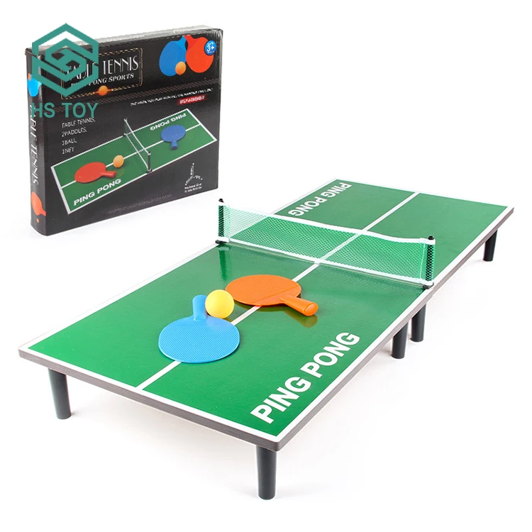 HS TOY DIY Assembled Portable Sport Toy Ball Wooden Board Game Ping P ong Mini Table Tennis For Sale
