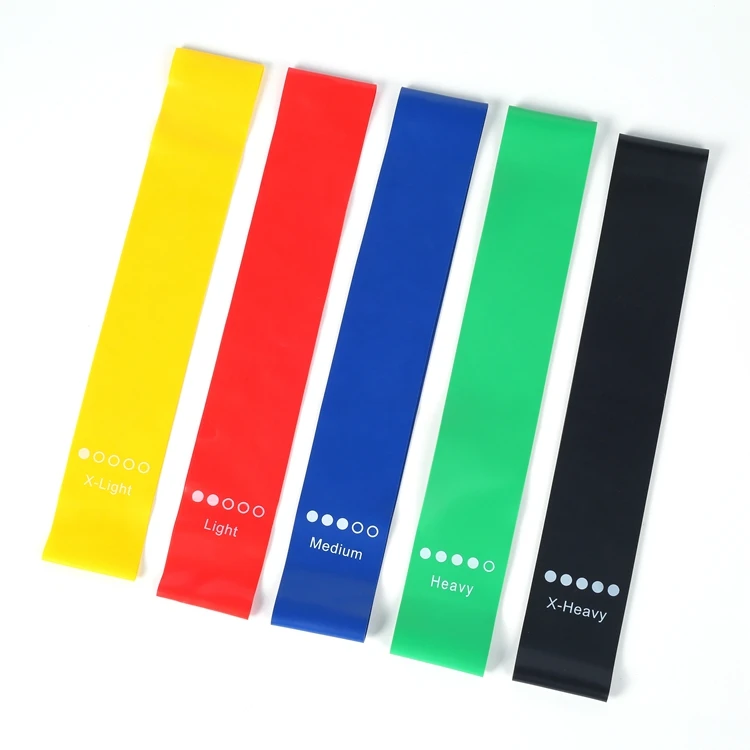 High Quality Hip Exercise Tension Belt 100% Natural Latex Yoga Elastic Workout Resistance Loop Exercise Bands Set