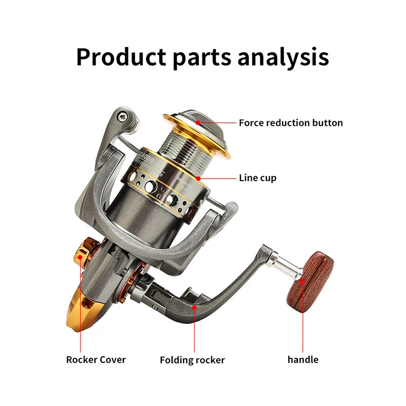 Reel Fishing DC1000-7000 Fishing Wheel Fish line Wheel Carp Full Metal Spinning Reel Saltwater Fresh Carp Sea Fishing Reel