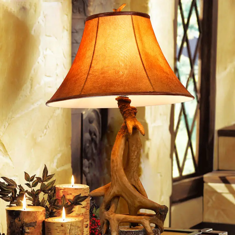  wholesale home living room decorative vintage resin antler table