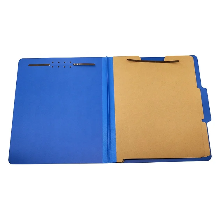 Recycled Classification File Folders Dark Blue 2 Dividers Manila File Folder