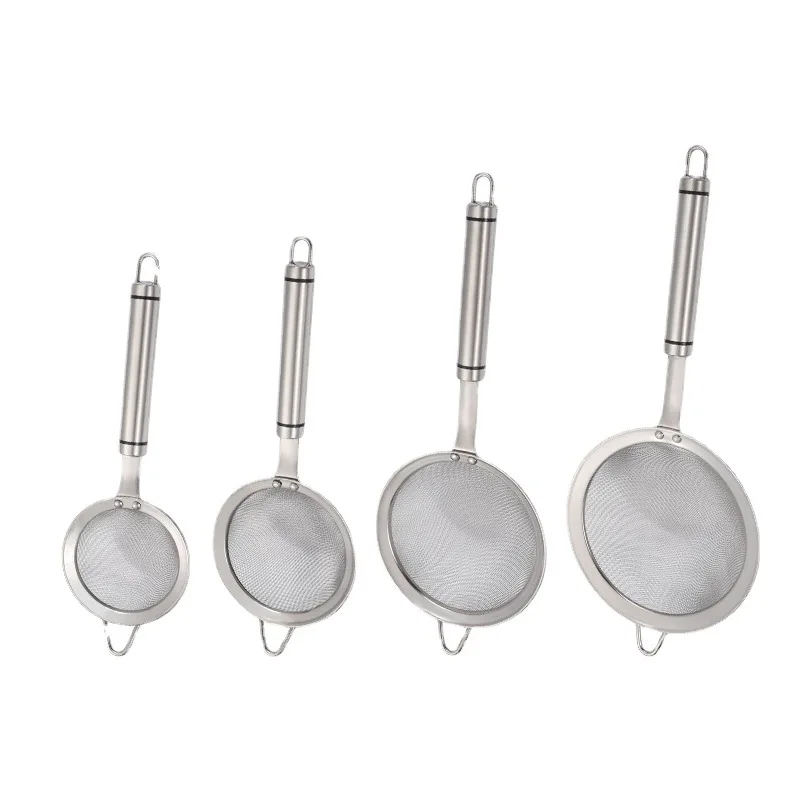 Stainless Steel Fine Mesh Strainers Colander with Handle Sieve Sifter for Food, Tea, Rice, Oil, Noodles, Fruits, Vegetable
