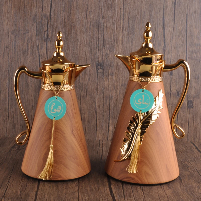 Wholesale Glass Liner Arabic Thermos Set Insulated Vacuum Flask Coffee Dallah Pot