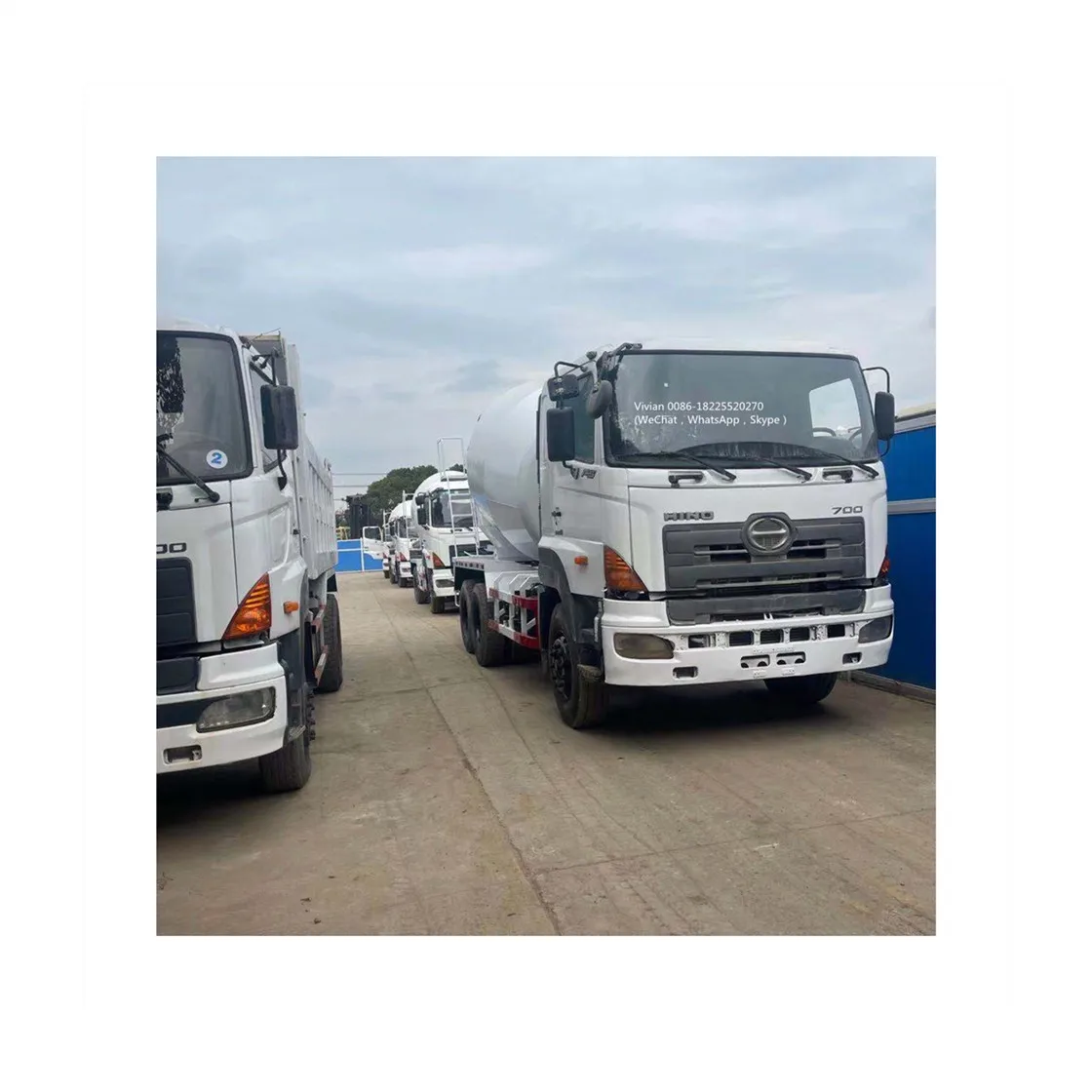 Б/у Бетономешалка Hino 700, б/у техника, низкая цена на продажу