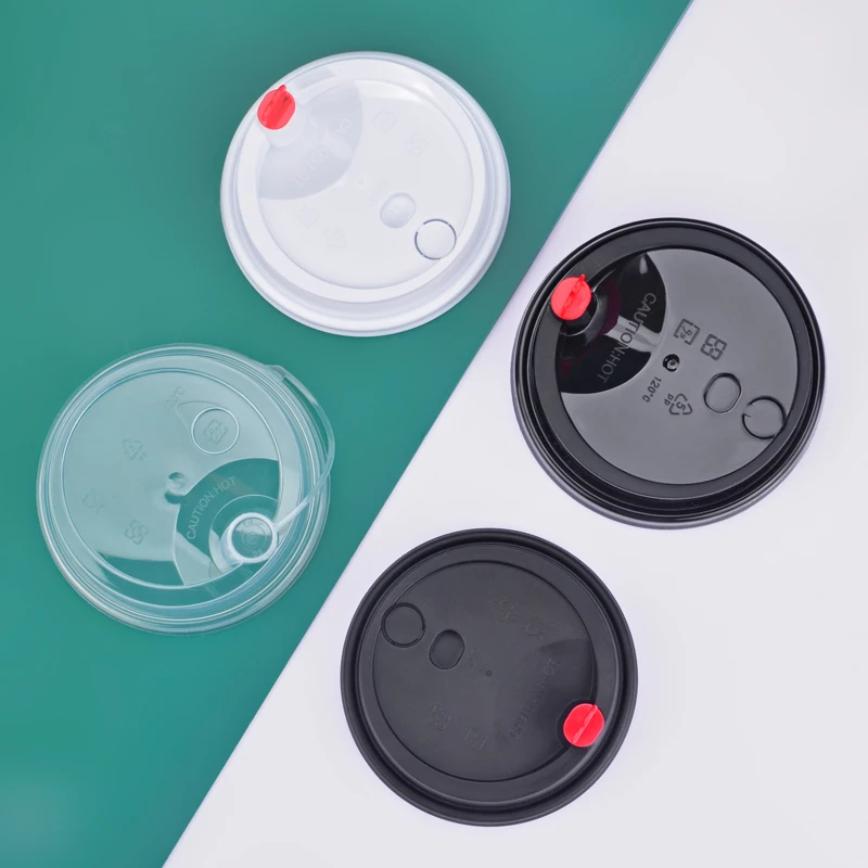 90mm pp bubble tea cup sealing lid leakproof disposable plastic cup lid