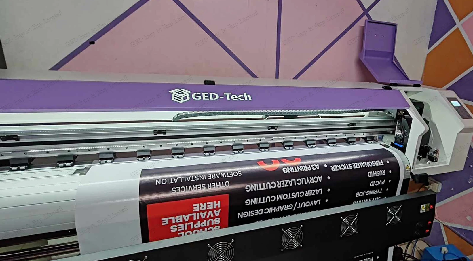 1.8m Eco Solvent Printer With Single xc90 Head Large Format Tarpaulin Printing Machine For Banner Sticker Paper Label