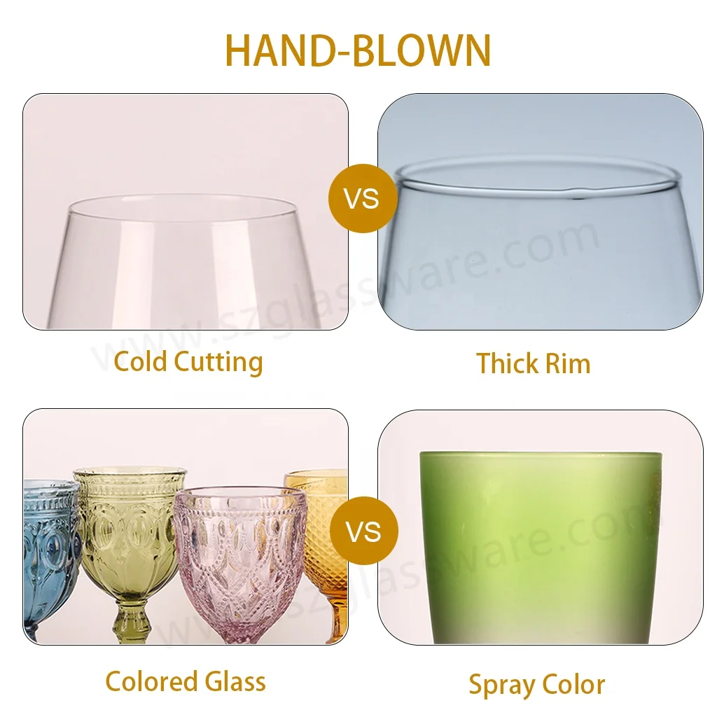 Crystal burgundy wine goblet handmade custom red wine glasses 650ml