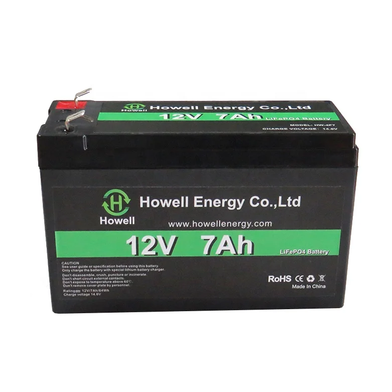 Deep Cycle Portable Battery Lithium Ion 12v7ah for Electric Bicycles