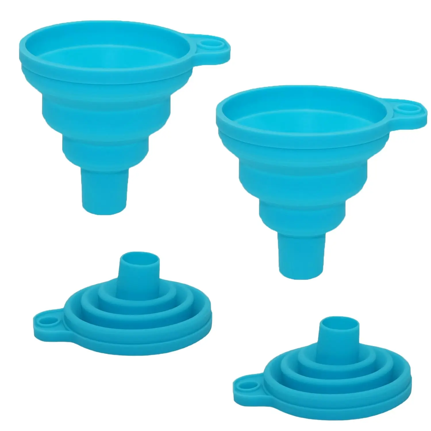 Household Liquid Dispensing Folding Portable Funnels DIY Food-Grade Folding Silicone Funnel Mini Foldable Funnel kitchen gadgets