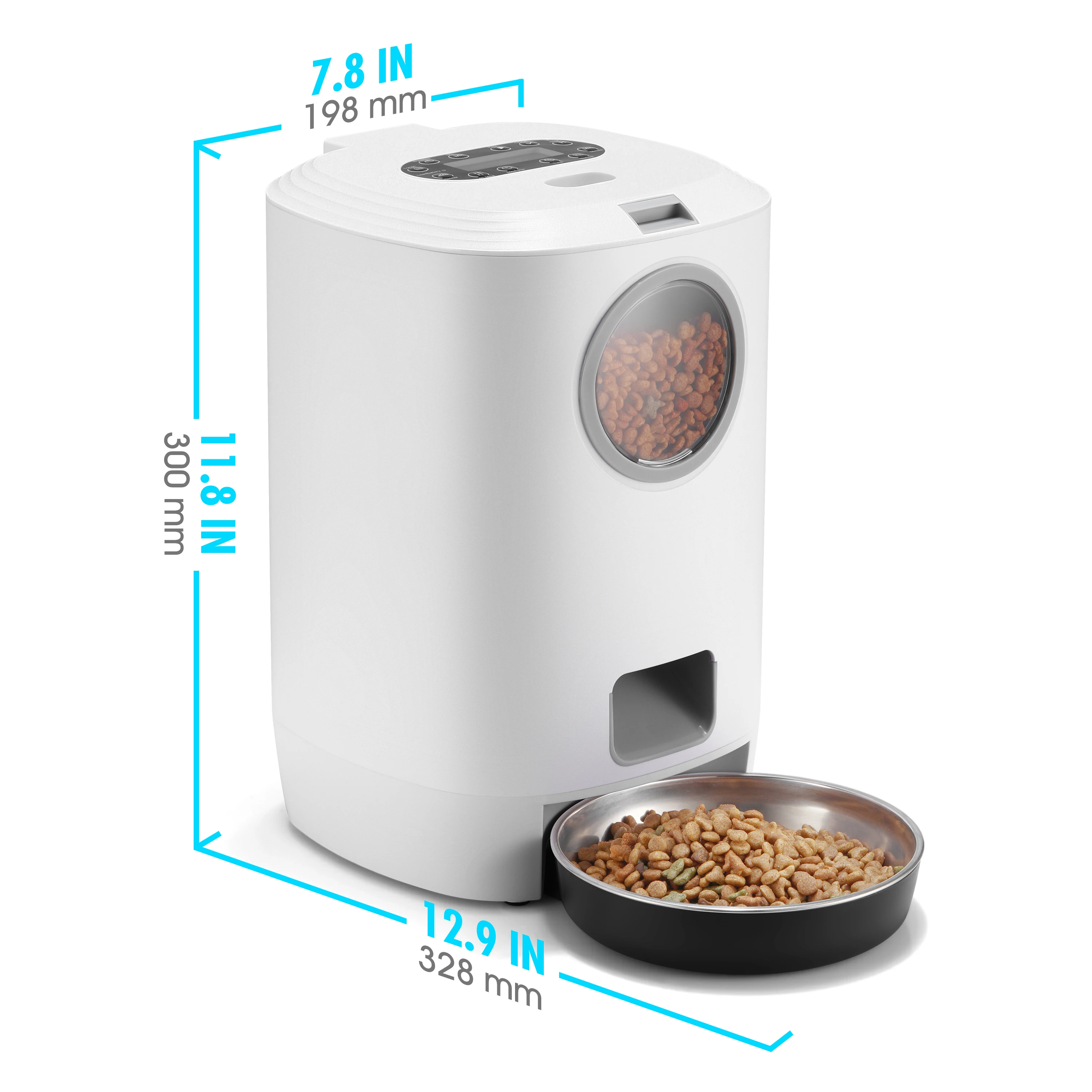 LCD Display Pet Bowls Slow Feeders 4.5L Dog Storage Pet Feeder Dry Food Pet Automatic Feeder