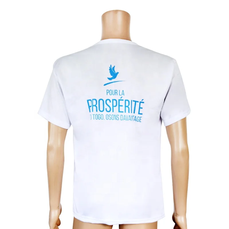low price $0.93 plain polyester sublimated t shirt for Africa election