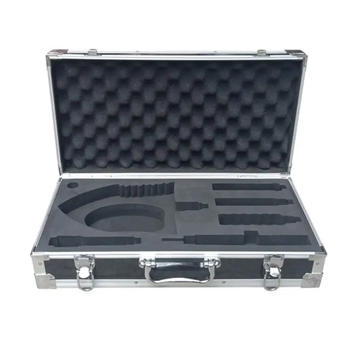 Mini Silver Hard Metal Case Small Travel Aluminum Tool Storage Box Case With Foam
