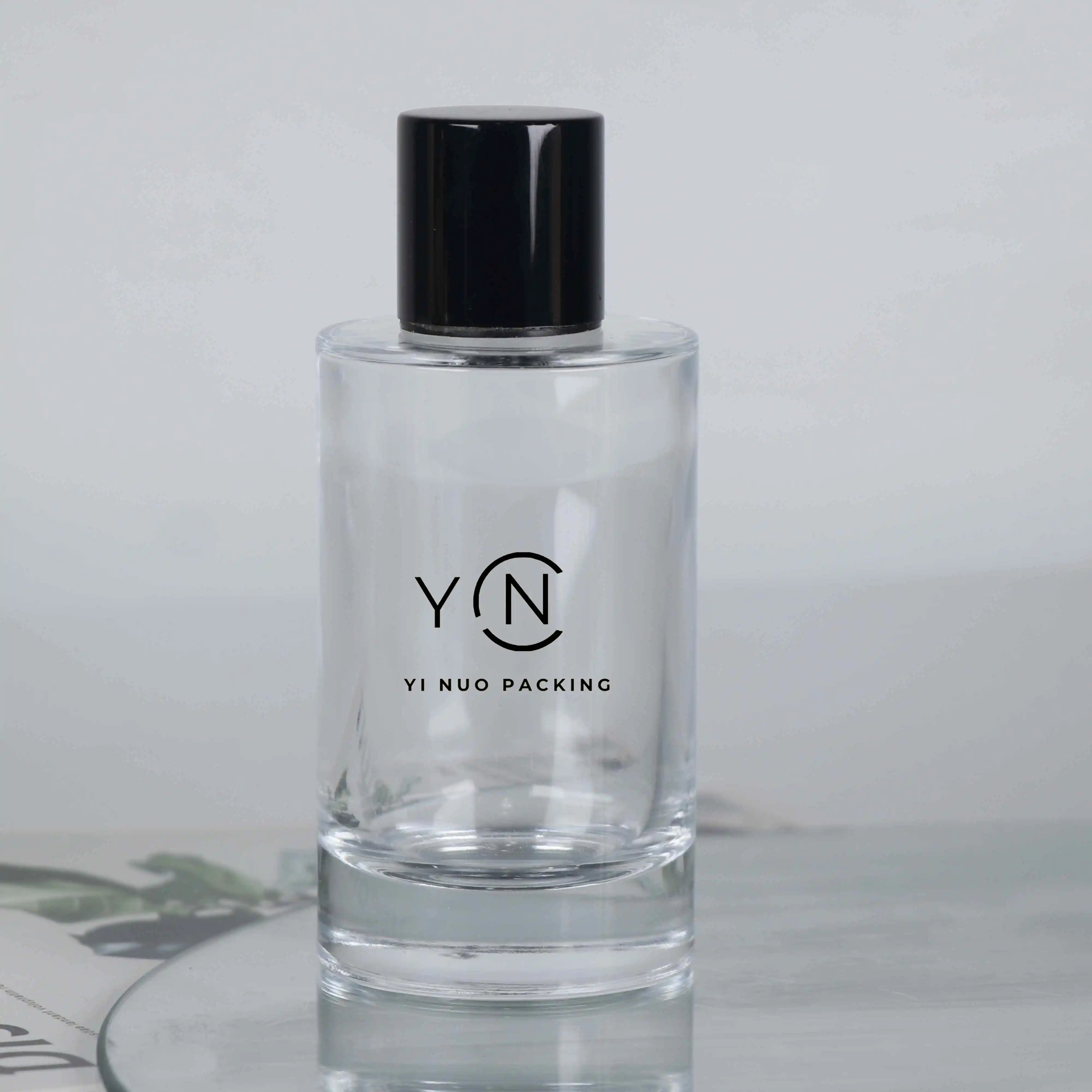 100ml Empty Cylinder Transparent Glass Perfume Bottle 30ml 50ml Round Clear Perfume Bottle With Magnetic Cap