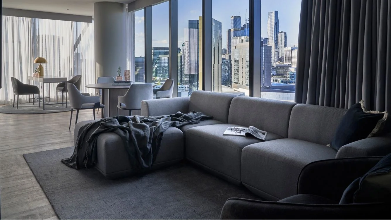 CREATION Hotel Furniture Manufacturer Five Star AC Marriott Hotel Upholstery Bedroom Sets Wood Laminated Hotel Bedroom Set