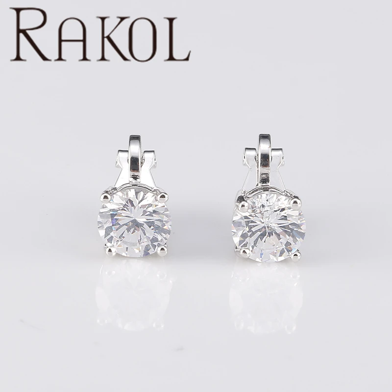 RAKOL EP526 crystal ear cuff korean design ear cuff fashion earrings