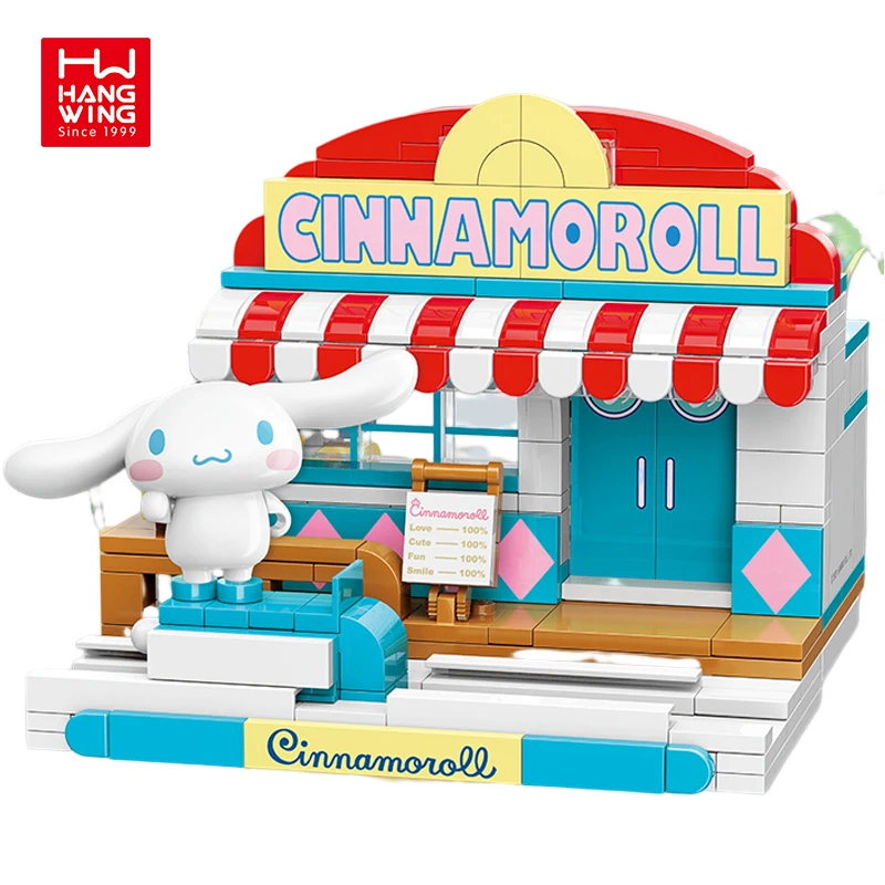 HW игрушки Hello KT мини городской магазин вид улицы строительные блоки набор моделей DIY