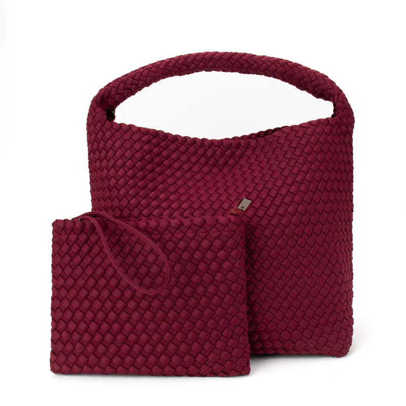 High end leather woven bag for women ladies luxury handbags, versatile one shoulder underarm bag cross-border texture handheld
