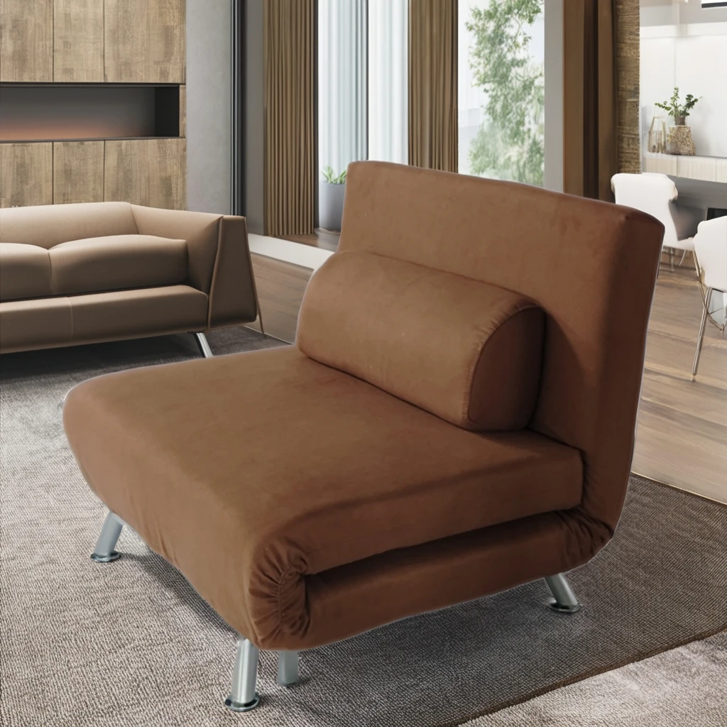 Modular Reclining Living Room and Office Furniture Single Apartment Foam Folding Fabric Pull out Sofa Cum Bed for Lunch Breaks