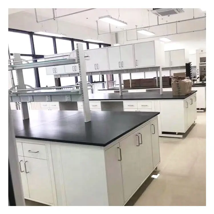 School hospital generic lab bench furniture lab island bench steel work bench with sink