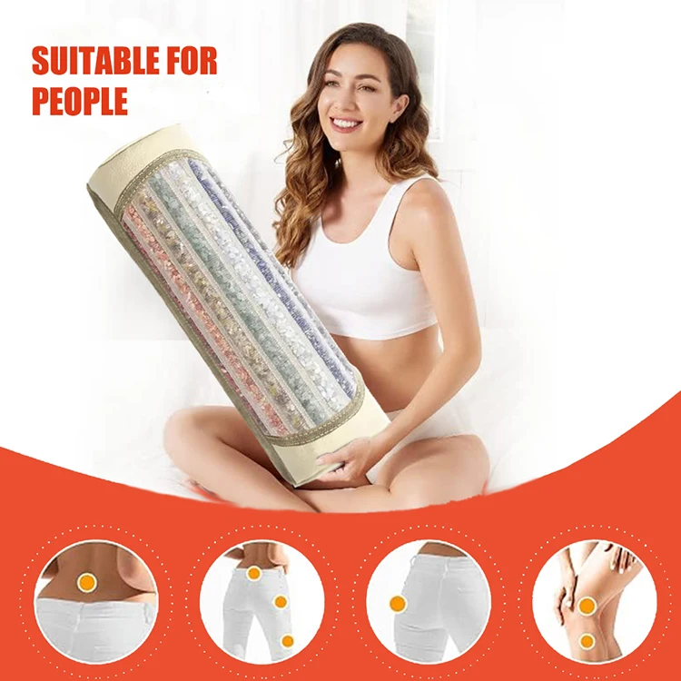 Mini Healing Stone Effect Amethyst Tourmaline Bian-stone Therapy Pillows Neegative Ions Seven-color Crystal Pillow