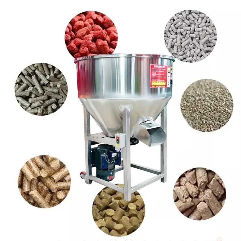 Factory Directly Stainless Steel Vertical Mixer Machine Customized 110 Poultry Feed Plant Home Use Motor Pellet Final Nigeria