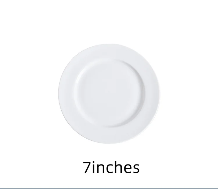 Западный стейк инвентарь Сердце торт тарелка чистый белый керамическая круглая