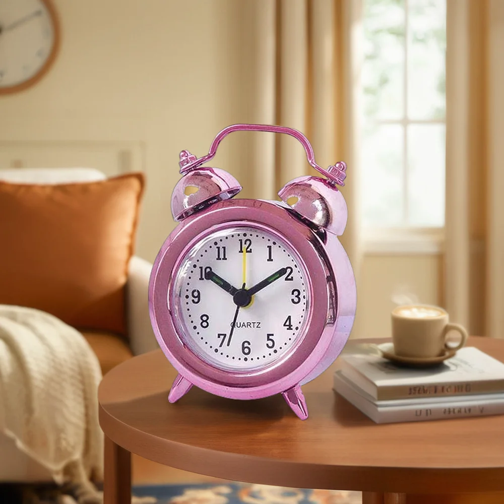 Pink Mini Smart Desk Clock with Sunrise Alarm and Wholesale Desk Clocks