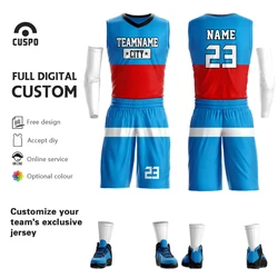 Cheap Low MOQ Digital Sublimation printing Custom Boys Basketball Jersey Sets