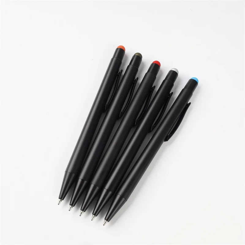 Customize logo premium promotional novelty metal stylus ball pen metal rotating ball pens