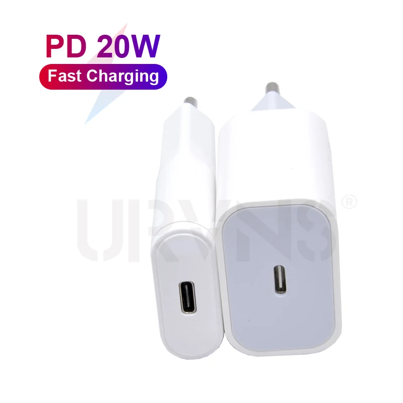  Сетевое зарядное устройство QC3.0 USB PD 20 Вт для быстрой зарядки мобильных телефонов iPhone европейская вилка адаптер C кабель