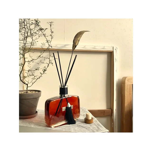 500ml Whisky style diffuser Air Freshening Glass Bottle Hotel Home Aromatherapy Flameless Essential Oil Diffuser Reed Diffuser