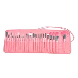 Fashion custom logo makeup brushes tools 24 pink professional makeup brush