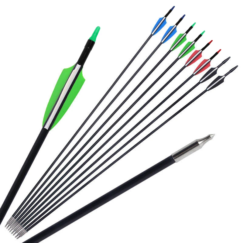 Portable Outdoor shooting outsourcing fixed arrowhead recurve bow 7mm target arrow for archery bow practice