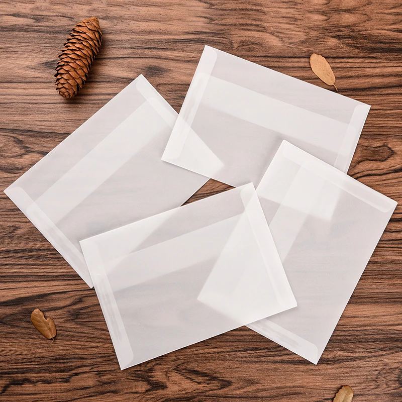 
Wholesales Transparent Waxed Sulfuric Acid Paper Envelope For Wedding Party Gift Invitation 