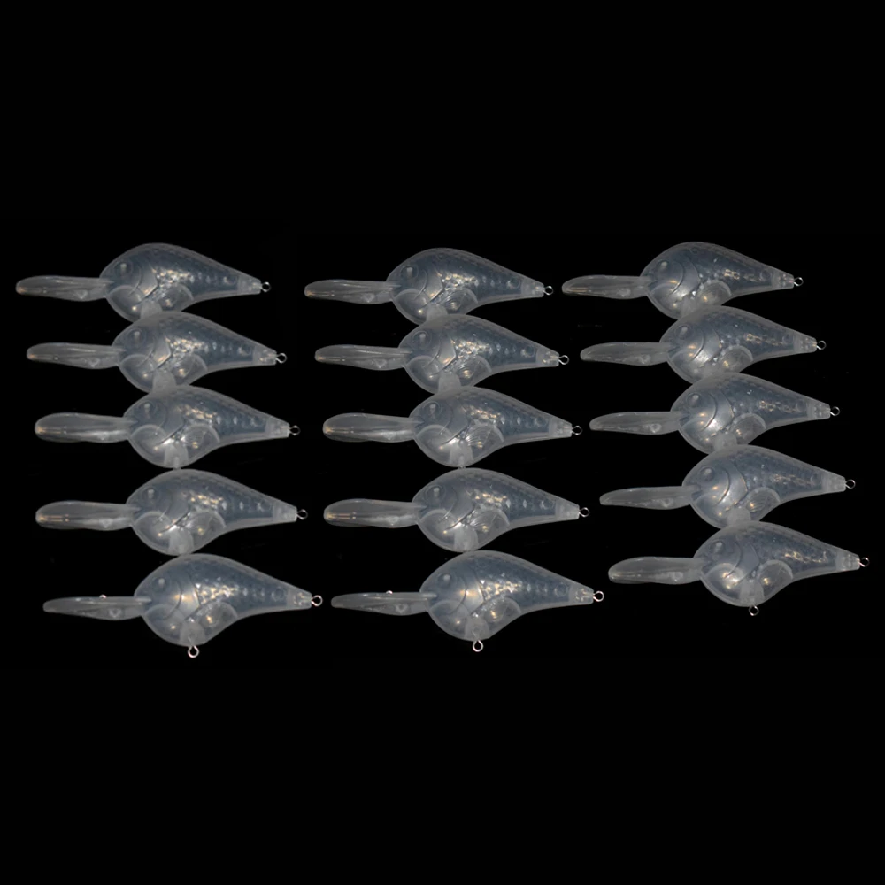 Recertop Factory Floating ABS Lure Body Blanks Crankbaits Squarebill  9CM 9.5G Unpainted Deep Diving Crankbaits Blank