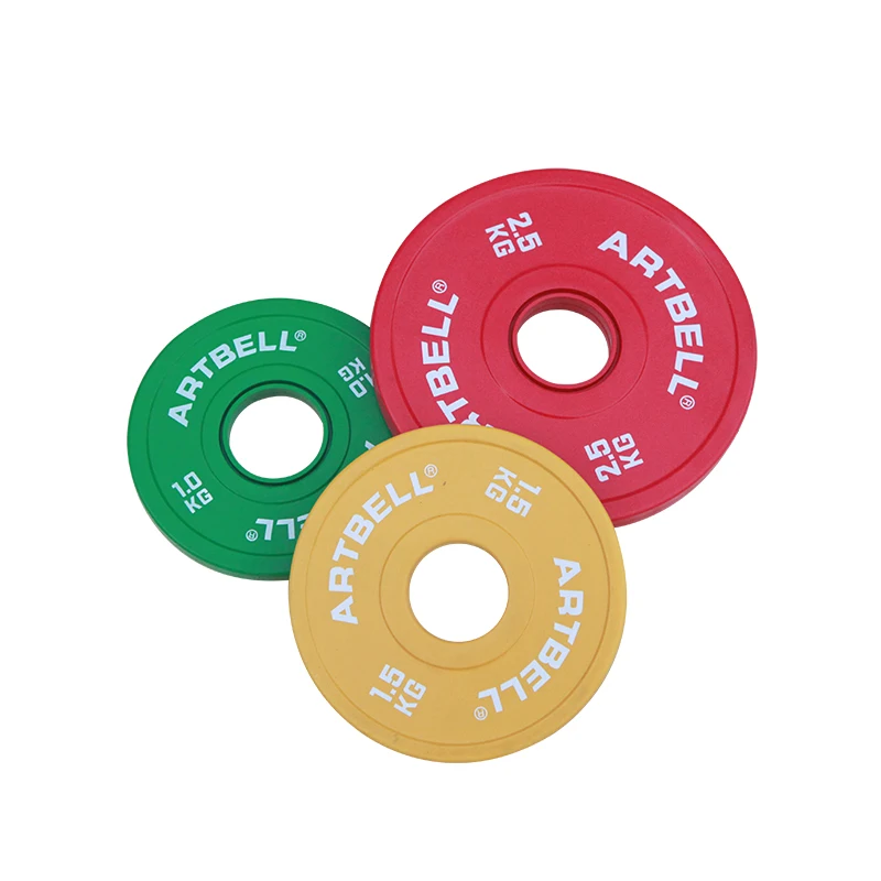 Cast Iron Calibrated Barbell With Weight Plates Set Rubber Urethane Gym Vest Pu Fractional Weight Plates