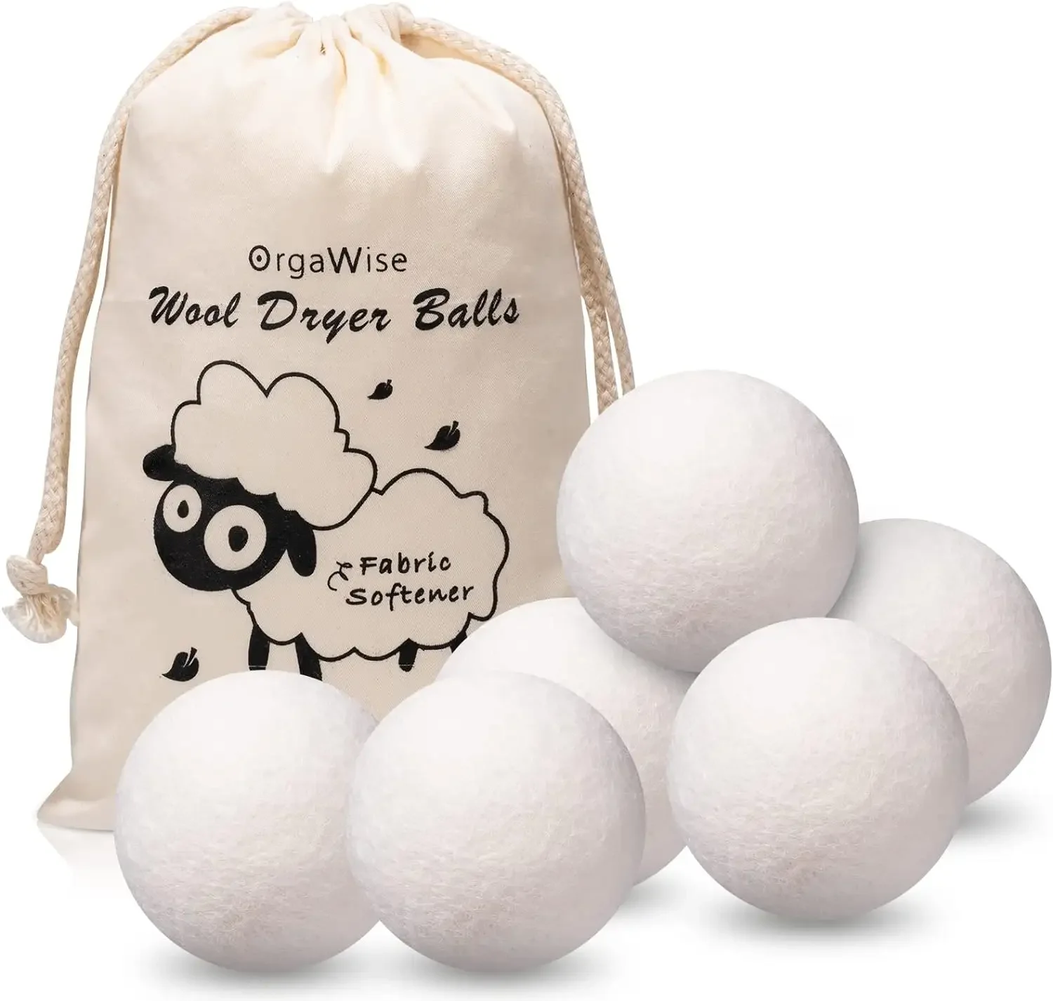 Pure Wool Anti-Entanglement Reusable Prevent Static Electricity Softener Sticky Hair Washing Machine Wool Dryer Balls