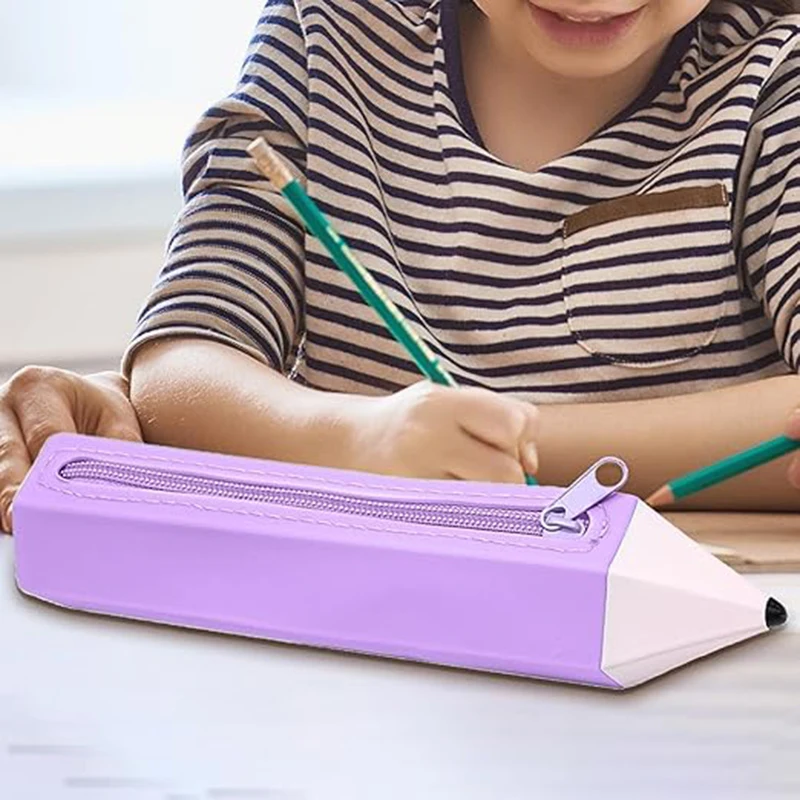 Custom LOGO Print Bulk Pencil Cases Student Zipper Silicone Pencil Pouch Bags with Zipper Bulk Bright Color Storage Pencil Case