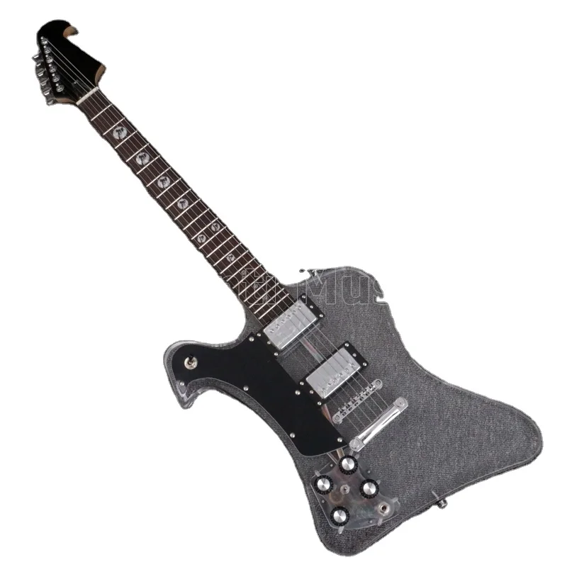Afanti Music FB series Left hand Acrylic Body Electric guitar with White LED lights (PAG-134)