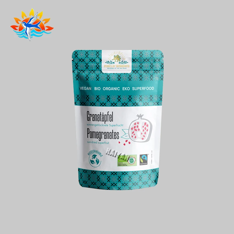 Reusable plastic packaging stand up foil doypack bag