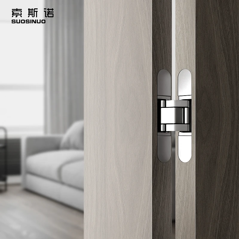 Gorgeous heavy duty wood hidden cross hardware invisible gate hinge 3d adjustable concealed door hinge