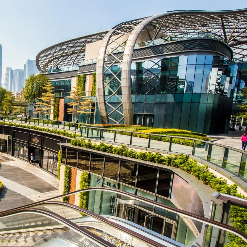 ETFE Tensile Fabric Roof Membrane Structure Shade Commercial Center Shade