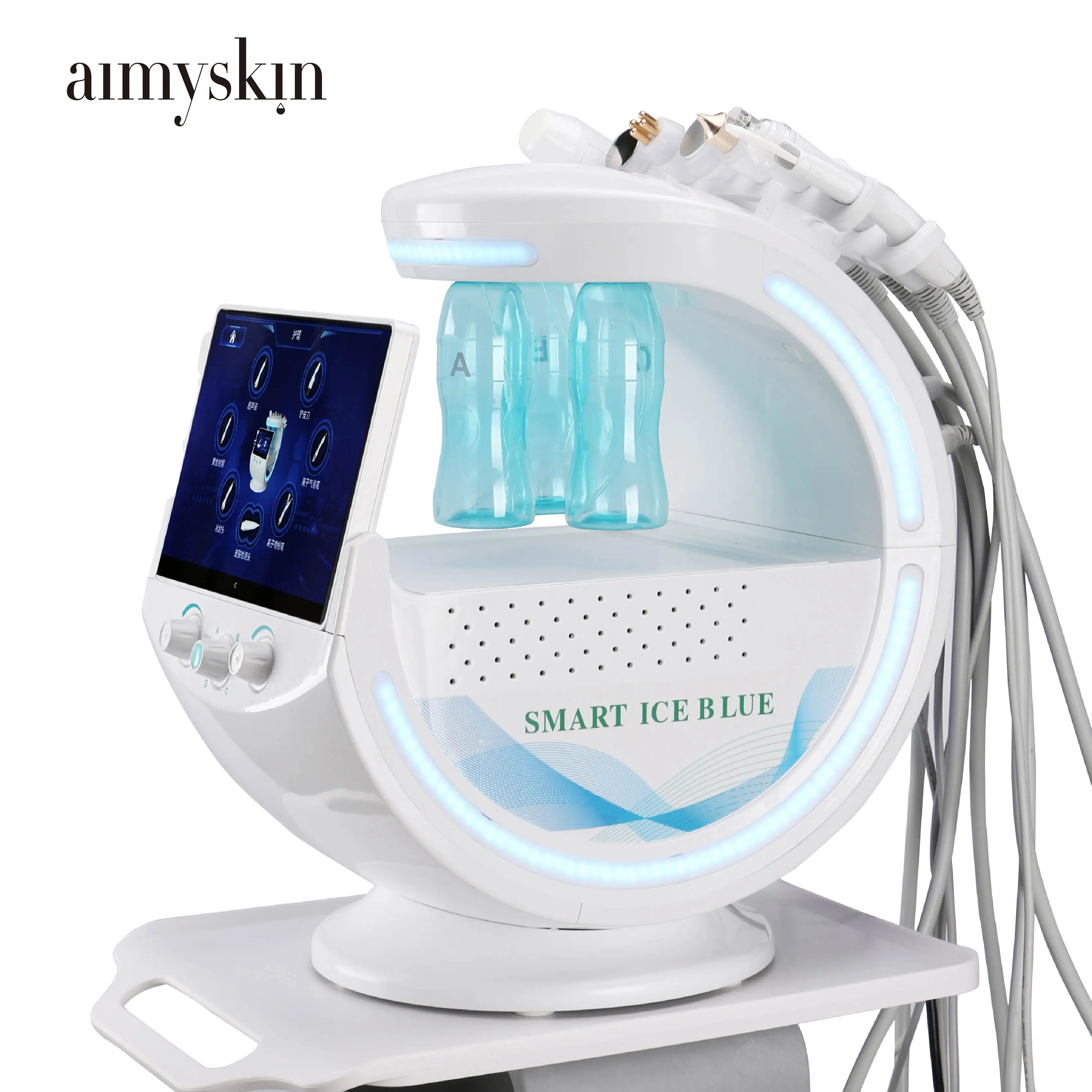 Portable oxygen jet peeling crystal microdermabrasion hidra machine H2O2 hydra 7 in 1 hydrodermabrasion facial machine