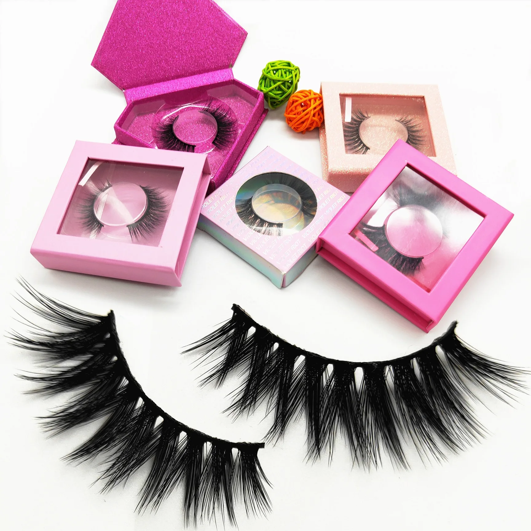 
Private Label free sample Silk Mink Lashes 3D Fiber Custom Packing Box 3D Faux Mink lash natural eyelash wholesale 