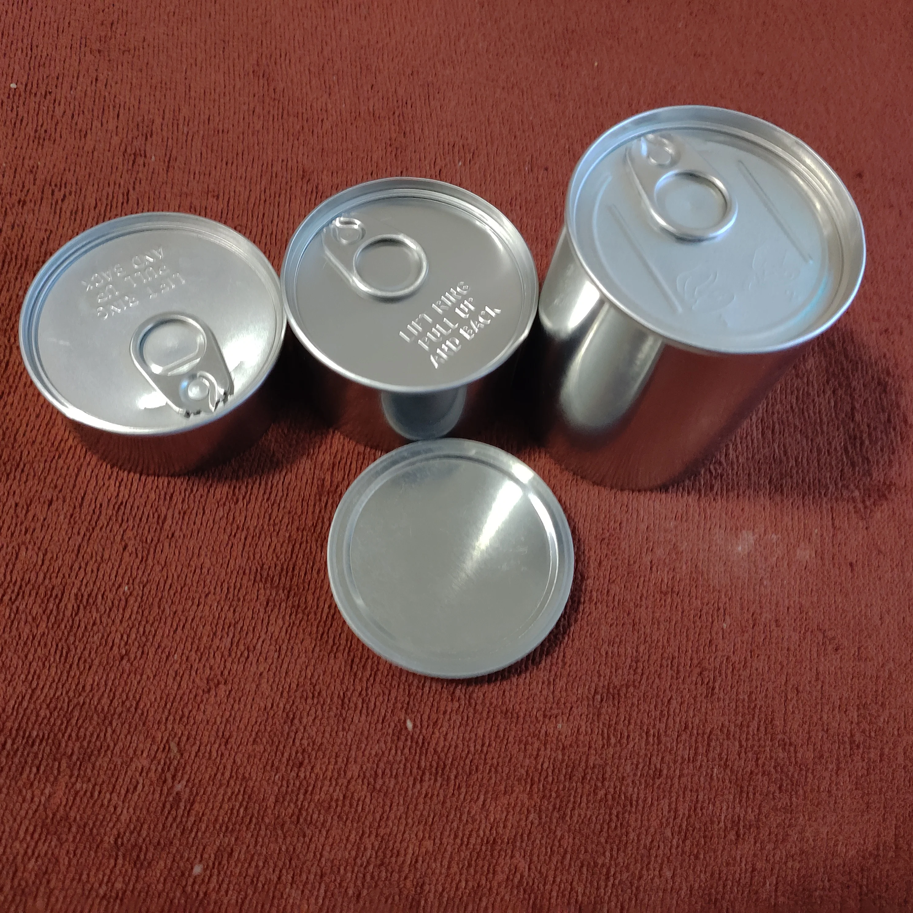 
Self seal pressitin 200ml 400ml 100ml press it tin tuna can smell lock with black top 